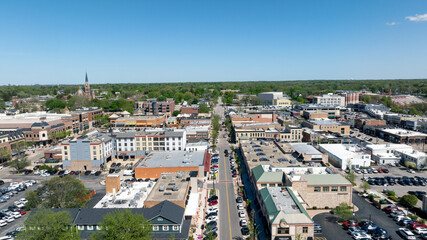 Aerial view of Naperville, Illinois