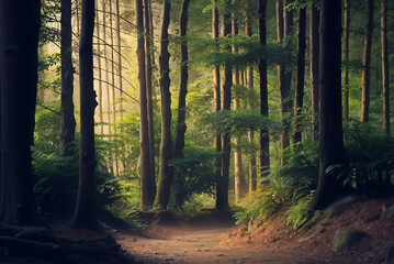 Obraz premium morning in the forest