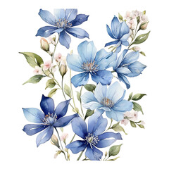 Obraz premium Watercolor Floral Flower Design, Watercolor Flower Arrangements Floral, Watercolor Flower Design, Flower Sublimation Floral Clipart, Clipart, Wedding Decoration