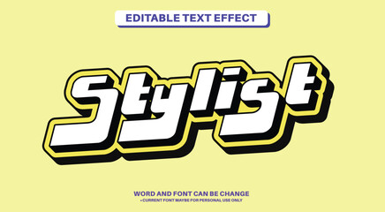 Simple Graffiti Stylist Groovy 3D Sticker Editable Text Effect - Stylist