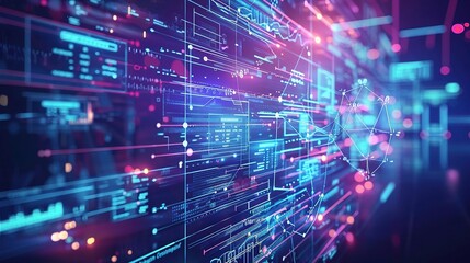 healthcare software optimizing clinical processes, with dynamic colors and digital interfaces streamlining tasks such as scheduling