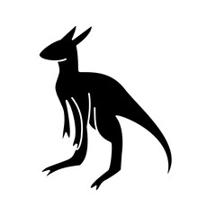 kangaroo silhouette icon 
