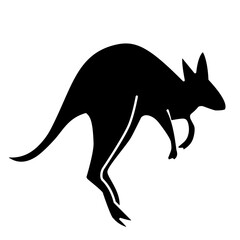 kangaroo silhouette icon 