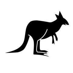 kangaroo silhouette icon 