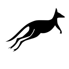 kangaroo silhouette icon 