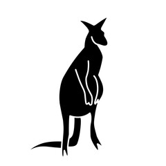 kangaroo silhouette icon 