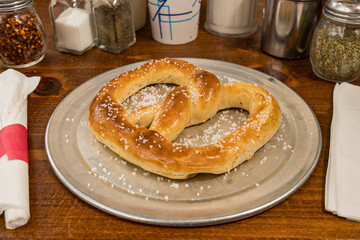 Soft pretzel with salt