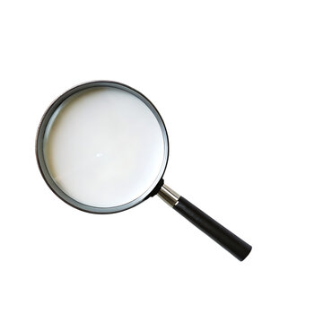 A simple magnifying glass over o