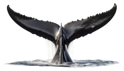 PNG Humpback whale tail animal mammal white background.