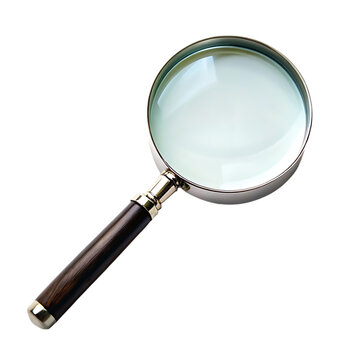 A simple magnifying glass over o