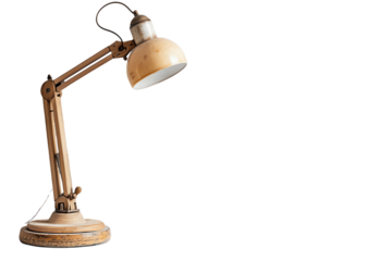 Vintage Desk Lamp in transparent Background