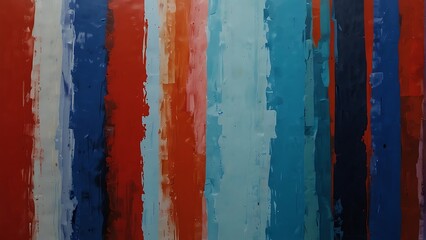 colorful wooden background Dynamic Abstract Palette Knife Painting Blue and Red Textured Portrait