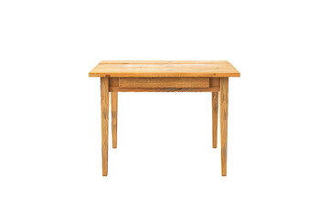 Fototapeta premium Vintage wooden furniture set with chair, table, stool, and bench in a simple, antique style, perfect for home or school interior decoration