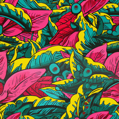 Seamless Colorful Spinach Pattern
