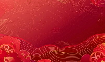 waved red background with a wavy pattern, Chinese