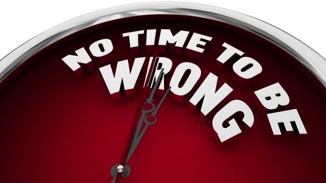 No Time to Be Wrong Clock Incorrect Deadline Stress Limited 3d Animation