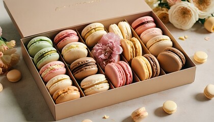 macaroons in box