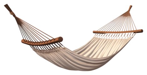 PNG Rope hammock 3d cartoon furniture white background tranquility.