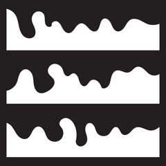 Website border, web page divider shapes. Geometric and organic separator headers. Template of Modern Dividers Shapes for Website Pictogram Set. Isolated Vector Illustration. 11:11