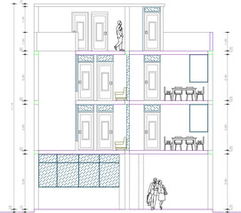 vector illustration sketch design architectural drawing of multi-storey buildings in big cities