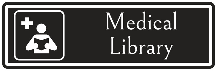 Medical library sign