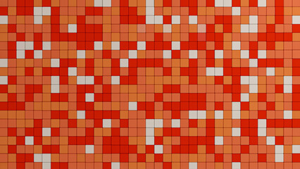 Fototapeta premium オレンジと白のタイル