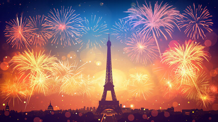 fireworks in Paris