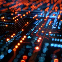Fototapeta premium Futuristic Circuit Background Illustration