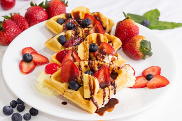 
strawberry waffle