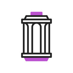Lantern icon duotone purple black ramadan illustration