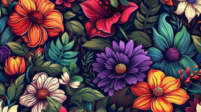Cartoon pattern wallpaper