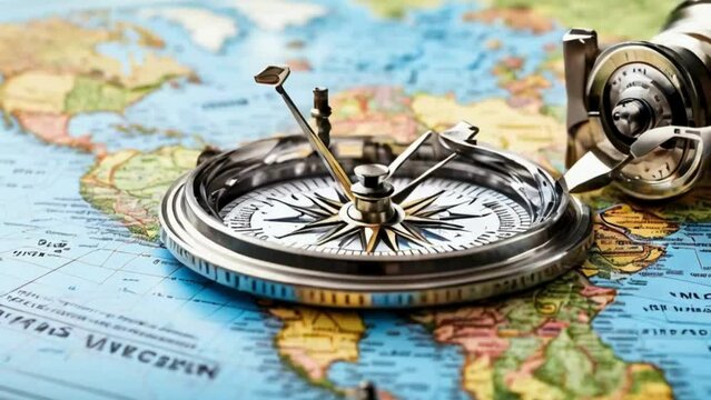 compass and map