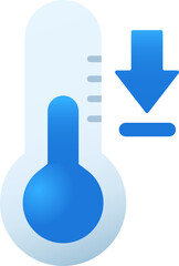 Cold thermometer temperature icon