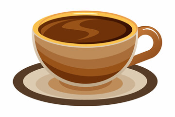 cup of coffee Vector illustration on white background, silhouette, bird, icon, svg, characters, Holiday t shirt, Hand drawn trendy Vector illustration, raven on a branch