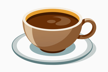 cup of coffee Vector illustration on white background, silhouette, bird, icon, svg, characters, Holiday t shirt, Hand drawn trendy Vector illustration, raven on a branch