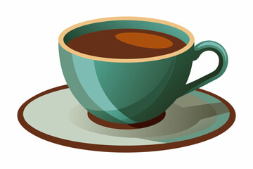 cup of coffee Vector illustration on white background, silhouette, bird, icon, svg, characters, Holiday t shirt, Hand drawn trendy Vector illustration, raven on a branch