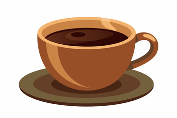 cup of coffee Vector illustration on white background, silhouette, bird, icon, svg, characters, Holiday t shirt, Hand drawn trendy Vector illustration, raven on a branch