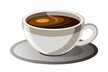 cup of coffee Vector illustration on white background, silhouette, bird, icon, svg, characters, Holiday t shirt, Hand drawn trendy Vector illustration, raven on a branch