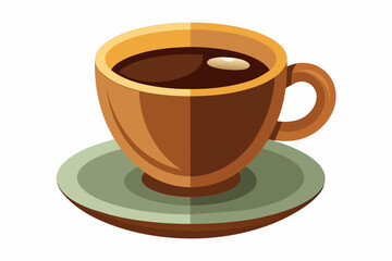 cup of coffee Vector illustration on white background, silhouette, bird, icon, svg, characters, Holiday t shirt, Hand drawn trendy Vector illustration, raven on a branch