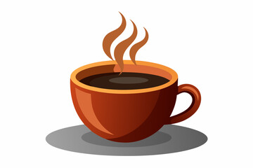 cup of coffee Vector illustration on white background, silhouette, bird, icon, svg, characters, Holiday t shirt, Hand drawn trendy Vector illustration, raven on a branch