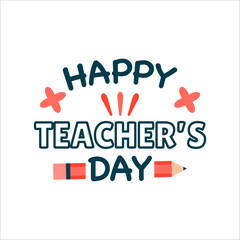 vector Happy Teacher's Day logo typography logo design icon suitable to commemorate teachers' day 