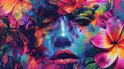 Colourful painting wallpaper