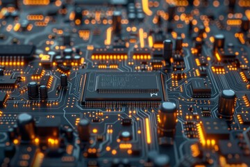 The image shows a close-up of a computer circuit board