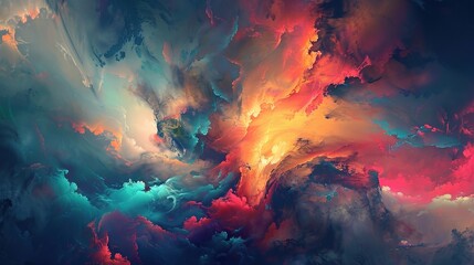 Colourful painting wallpaper