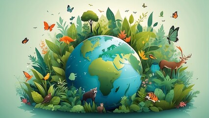 Celebrating Biological Diversity: Illustration for International Day