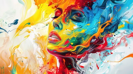 Colourful painting wallpaper