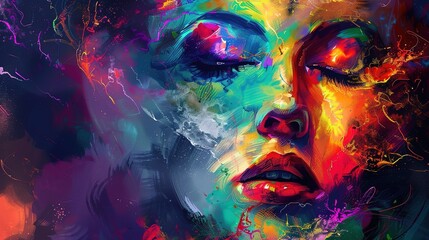Colourful painting wallpaper 