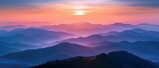 Witness the Majesty of a Mountain Sunrise, Where the Sky Ignites with a Symphony of Colors