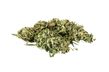 Cannabis inflorescence buds for smoking isolated