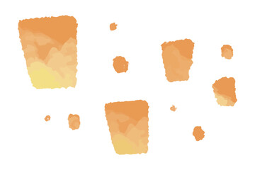 手書き水彩風の夜のイラスト